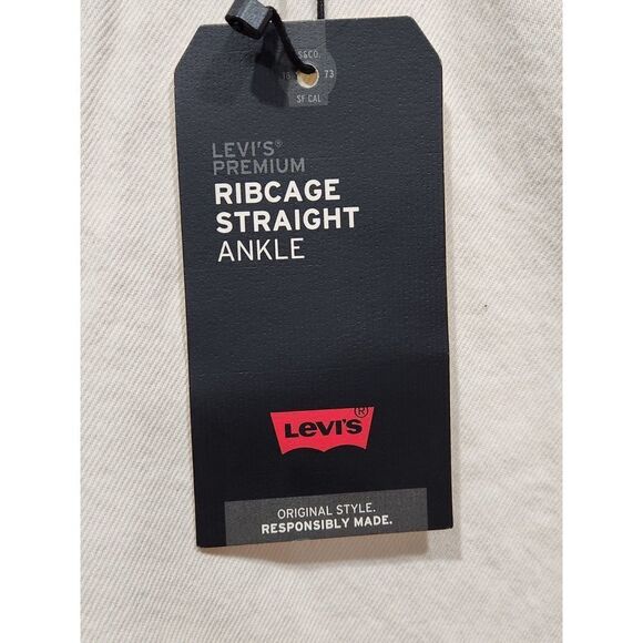 New! Levi's Chasing Rainbows Ribcage Straight Ankle Jeans, 32x27 - Picture 15 of 16